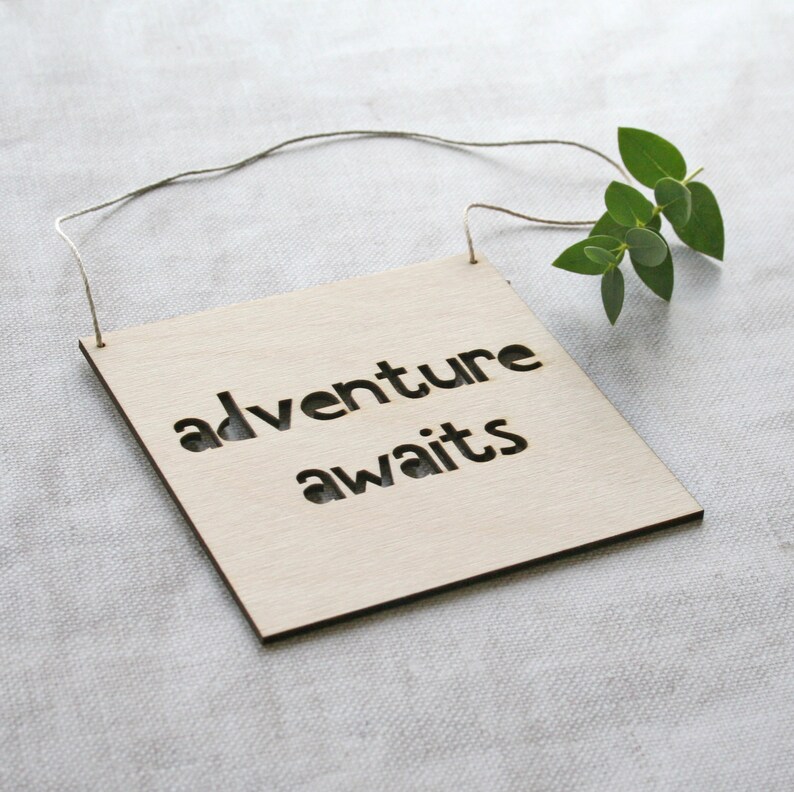 small wooden adventure sign image 1