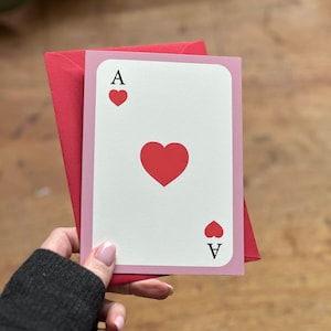 Herz-Ass Valentinstag Karte