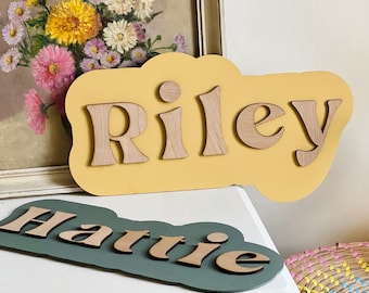 Painted Wooden Name Sign