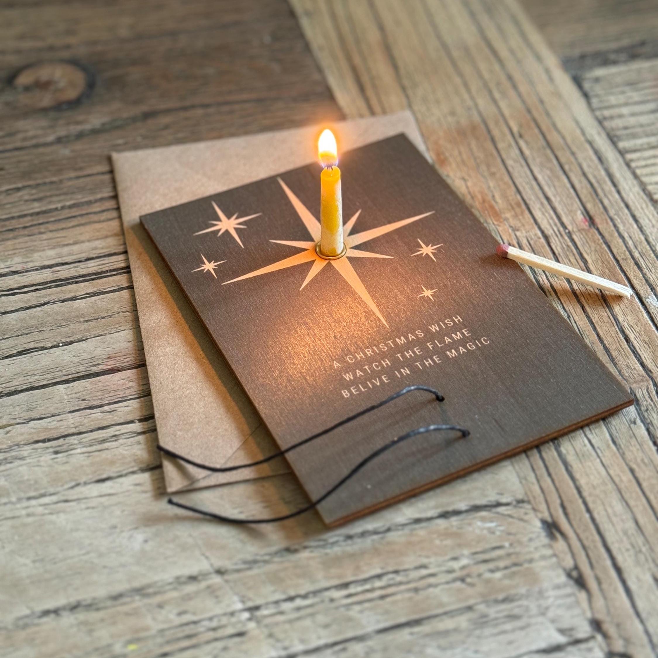 A Christmas Wish Mindful Candle Wooden Card - Etsy Canada