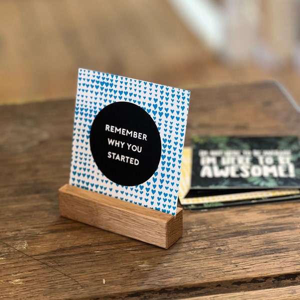 Mini Motivational Student Prints W/ Oak Stand | Student Affirmations | Motivational Affirmations for study | motivational quote prints