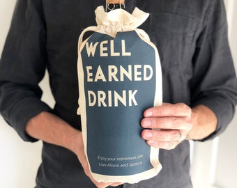 Personalised Retirement Bottle Bag