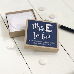 Personalised Soon To Be Hen Party Message Box Hen Party Box Bachelorette Party Love & Advice Guest Book Worldwide Shipping image 1