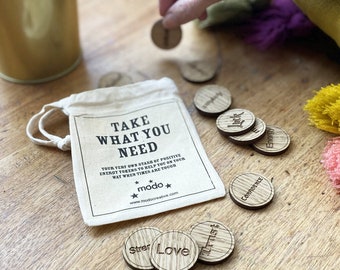 Pick Me Up Tokens | Self Confidence In A Bag | Take What You Need | Gifts Under 10 | University Gift | Mindfulness Boost | Positive Energy