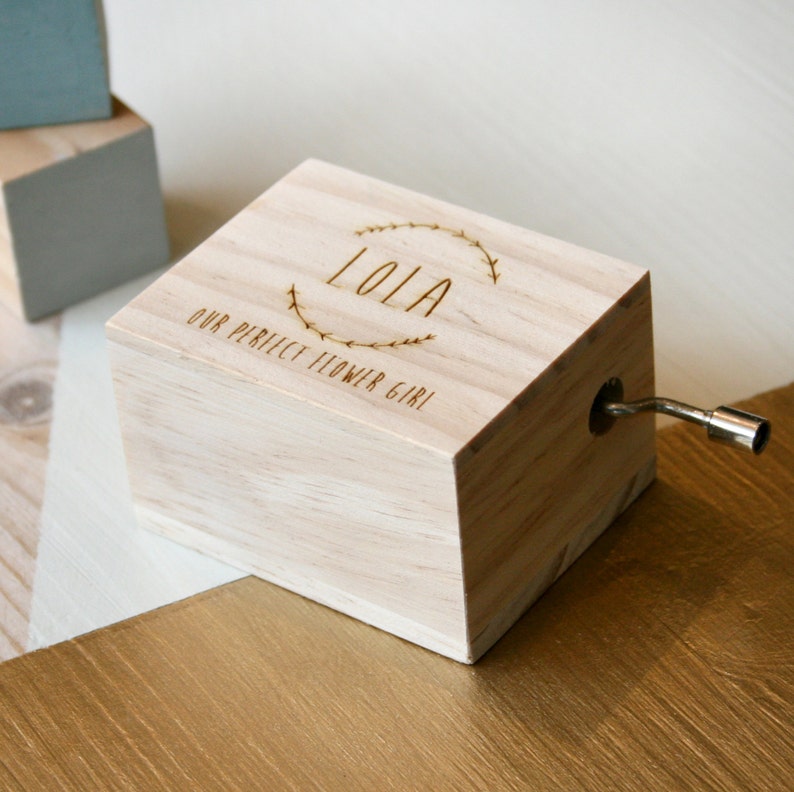 Personalised Music Box Pine Laser Cut New Baby Gift Or Etsy