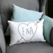 Personalised Initials Cupid Cushion | Wedding Gift | Anniversary Gift | New Home | Heatpress | Cotton | Typography | Worldwide Shipping | 