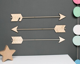 Wooden Arrow Wall Decoration | Wall Art | Arrow Wall Art | Bedroom Signs | Laser Cut Plywood | Nursery Decoration |