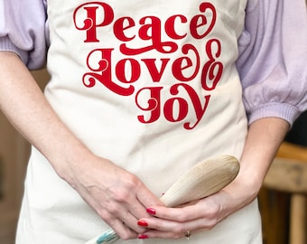 Peace Love and Joy Apron