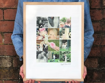 Personalised Wedding Photo Cotton Print | Anniversary Gifts | 2nd Anniversary Gift Cotton | Cotton Print | Gifts for Her | Gifts for Him