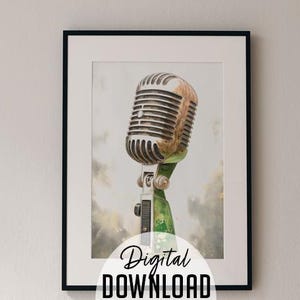 Vintage Microphone Wall Art