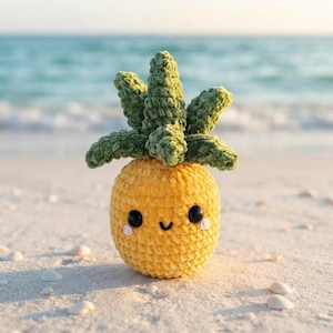 Crochet Pineapple Pattern PDF | Cute Kawaii Amigurumi Fruit | Tropical Plush Toy | Summer Decor Gift | Instant Download