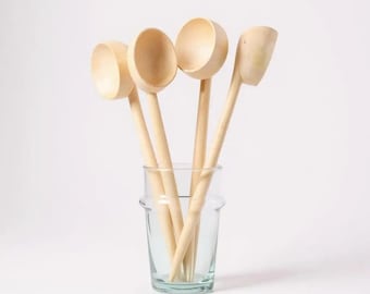 Cucchiai da zuppa marocchini in legno d'ulivo, realizzati a mano / Utensili da cucina rustici (set da 6 o 12 pezzi)