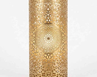 Aplique de pared marroquí de latón hecho a mano / Lámpara con medallón de estrella geométrica, Iluminación bohemia
