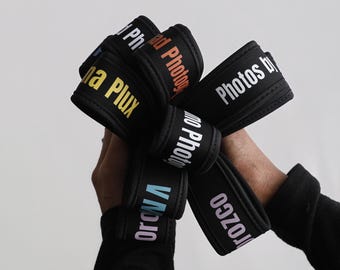 Personalized Camera Wrist Strap: Neoprene Comfort, Quick Release
