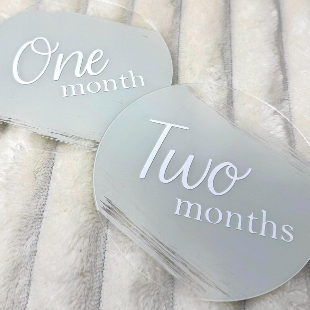 Acrylic Baby Makes Monthly Milestone Markers: Modern Photo Props ...