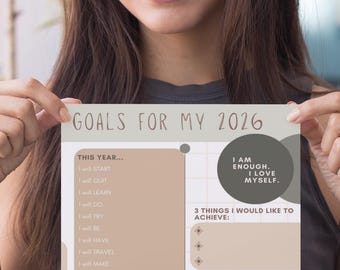 New Year Goals Planner | Reflection Printable (Digital Download)
