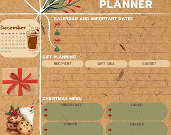 Family Christmas Planner | Printable Holiday Organizer (Digital Download)