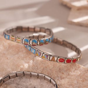 Bracelet à breloques italien personnalisé, Bracelet à breloques italien, Bracelet à breloques personnalisé, Bijoux personnalisés, Cadeau pour elle, Meilleur ami