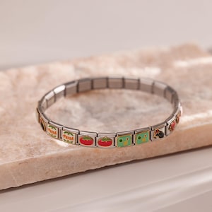 Bracelet à breloques italien personnalisé, Bracelet à breloques italien, Bracelet à breloques personnalisé, Bijoux personnalisés, Cadeau pour elle, Meilleur ami