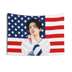 Enha Jake Serving Face Card American Flag, Enha Concert Banner, Enha Kpop Flag, Enha Desire Unleash, Enha World Tour