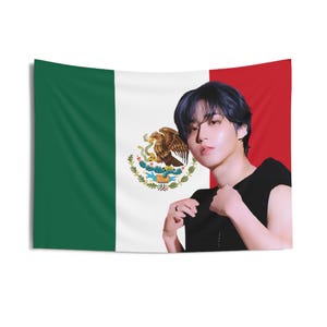Han Jisung Black Hair Mexican Flag, Stray Kids Concert Banner, SKZ Kpop Banner, Stray Kids Ate, Skz DominAte, Stray Kids 2025