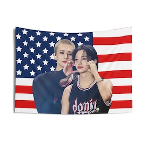 Stray Kids Hyunjin Felix American Flag, Stray Kids Concert Banner, SKZ Kpop Banner, Stray Kids Ate, Skz DominAte, Stray Kids 2025