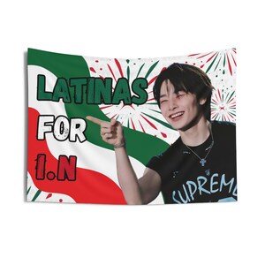 Skz I.N Cute Smile Latina Mexico Flag, Stray Kids Concert Banner, SKZ Kpop Banner, Stray Kids Ate, Skz DominAte, Stray Kids 2025