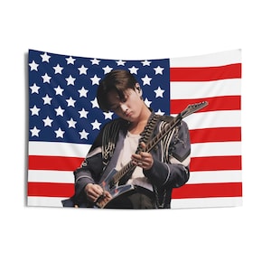 Enha Jay Rockstar American Flag, Enha Concert Banner, Enha Kpop Flag, Enha Desire Unleash, Enha World Tour