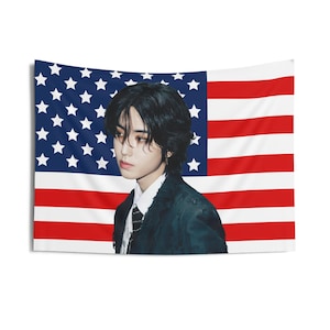 SKZ Han Jisung Rich Boyfriend Vibe American Flag, Stray Kids Han Jisung American  Tapestry, Stray Kids Ate, MOUNTAINS