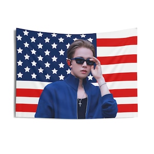Heeseung Cool Vibe American Flag, Enha Concert Banner, Enha Kpop Flag, Enha Desire Unleash, Enha World Tour