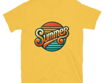 Camiseta retro con vibraciones de verano
