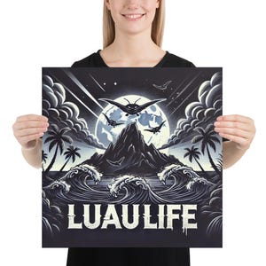 Stampa Noir Island Nights – LuauLife Moonlit Mantas