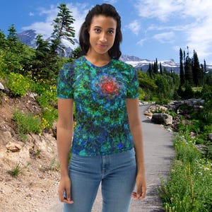 Almost a rose, shirt for Dead Heads, gift for her, fractal pattern