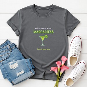 Margarita Lover Tee, Cocktail Enthusiast Shirt, Beach Party Apparel, Fun Summer V-Neck, Customizable Gift for Her, Perfect Life Style Tee