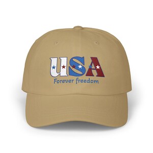 USA Embroidery Dad Cap, Patriotic Hat, Father&#39;s Day Gift, Custom Text Cap, Summer Fashion, Adjustable Cap Hunting Cap, American Baseball
