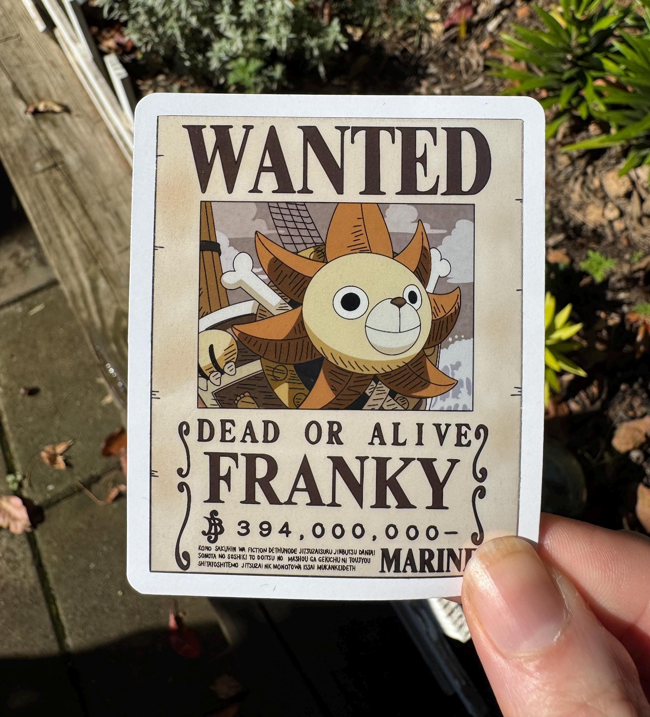 One Piece Stickers Franky - Etsy
