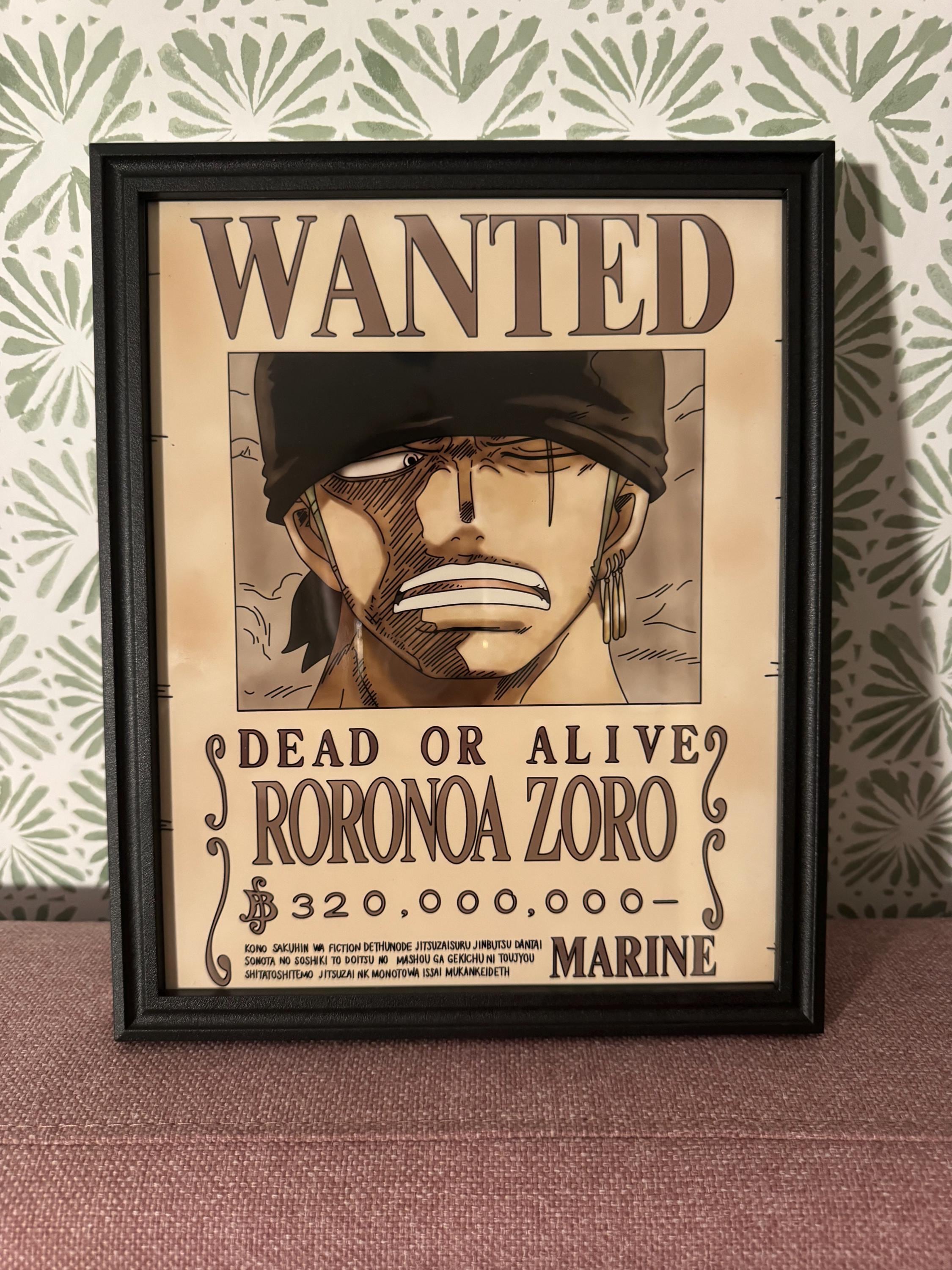 Zoro wanted poster - Etsy 日本