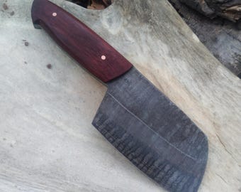 Thick Mini Cleaver Handled in Purpleheart