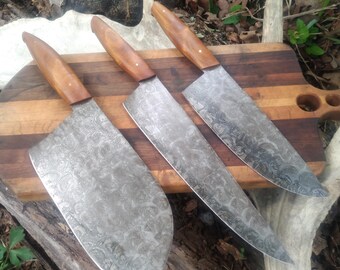 3-Piece Kitchen Set Handled in Afromosia