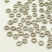 ME-165-OR / 30 Pcs - Mini Pleats Ring Centrepiece, Silver Plated over Brass / 4mm