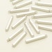 PD-1055-MS / 4 Pcs - Mini Stick Bar Pendant, Matte Silver Plated over Brass / 17mm
