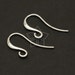 EA-035-OR / 6 Pcs - Simple Line Hook Ear Wires, Silver Plated over Brass / 17mm x 13mm