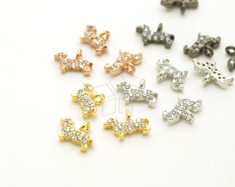 PD-2647-OR 2 Pcs Silver Plated over Brass 5mm x 1.50mm Tiny Dog Bone Charms Dog Pendant Pet Animal Charm Pendant