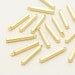 PD-1056-MG / 4 Pcs - Mini Stick Bar Pendant, Matte Gold Plated over Brass / 17mm