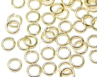 BS-106-GD / 10 Grams - 4mm Jump Rings, Metal Open Jump Rings, Unsoldered, Jewelry Finding, 16K Gold Plated / 23 Gauge(0.6mm)