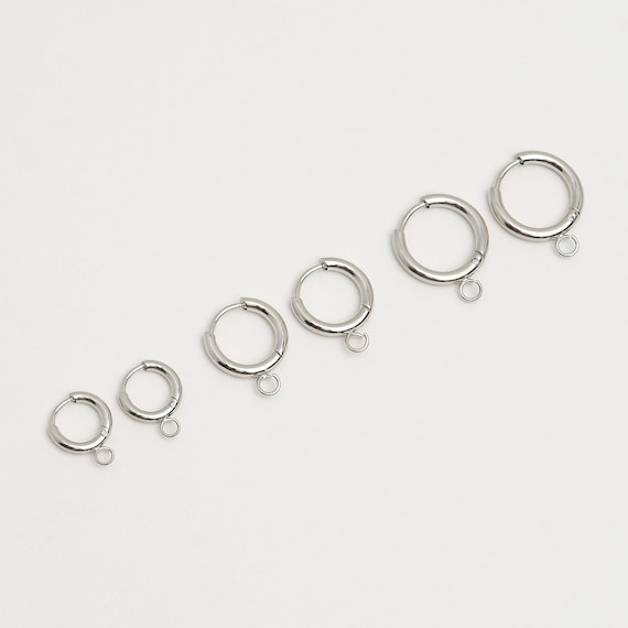 ZKGYUS 4 Orecchini Uomo Cerchio Acciaio Chirurgico Set Piercing Cartigliano Piccoli per Donna