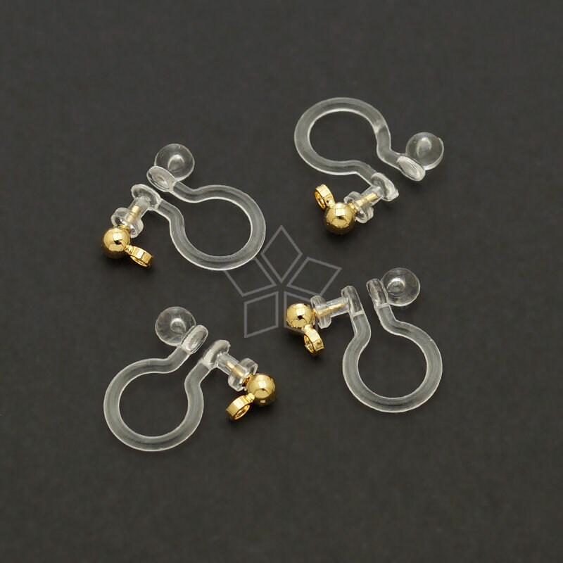 20pcs Invisible Clip on Earring Converter, Resin Earring Clip With Pearl,  Non Pierced Dangle Earrings Clip Findings, Spring Clip Earring -  Israel