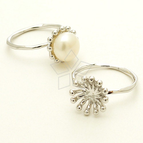 RR018GD / 1 Pcs Floral Cup Ring Base Flower Blank Finger Etsy