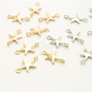Puede incluir: Surtido de abalorios de estrella de mar en oro, plata y oro rosa con dos anillos de salto. Estos abalorios son perfectos para la elaboración de joyas y la artesanía.