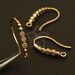 EA-103-GD / 4 Pcs - New Dew Forms (Loop Type) Hook Ear Wires, Gold Plated over Brass / 18mm 